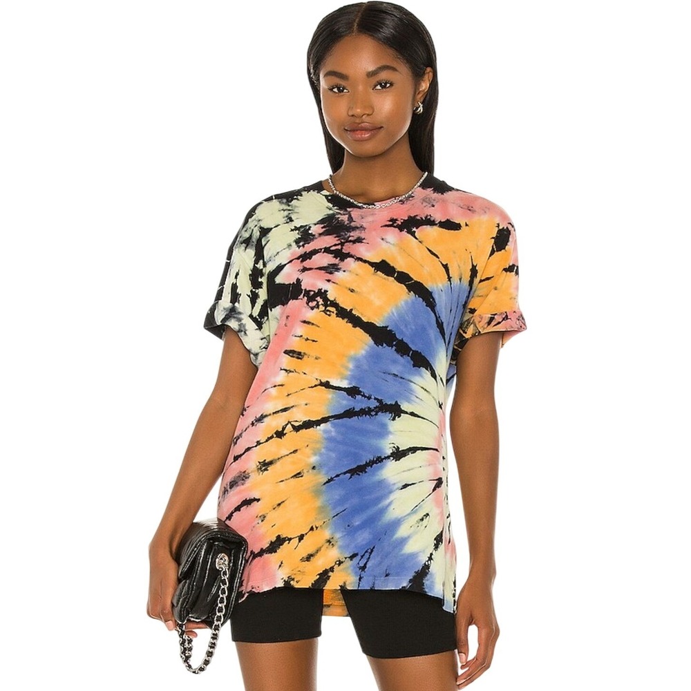 Daydreamer Free People S Dreamscape Tie Dye Weekend Tee Womens Small Cotton